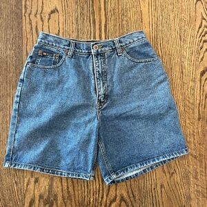 Y2K Route 66 High-Rise Denim Shorts - 6 inch inseam